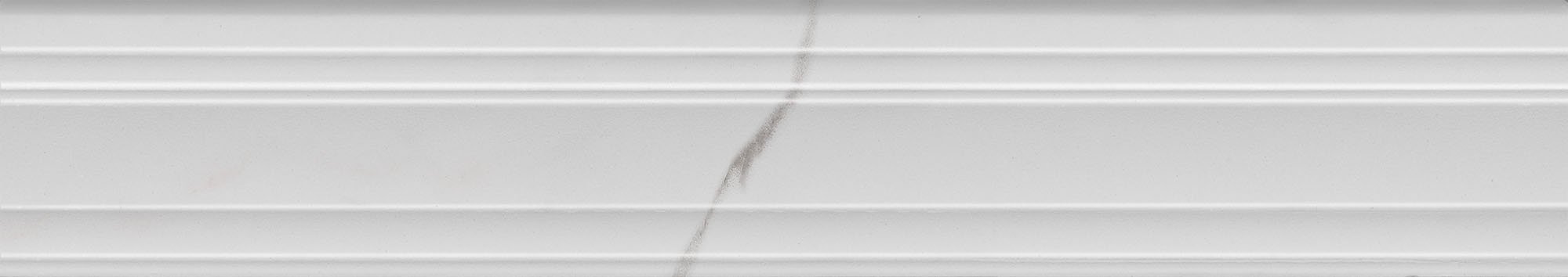 BLF024R Бордюр Багет Монте Тиберио белый глянцевый обрезной 40x7,3x2,7 Kerama Marazzi