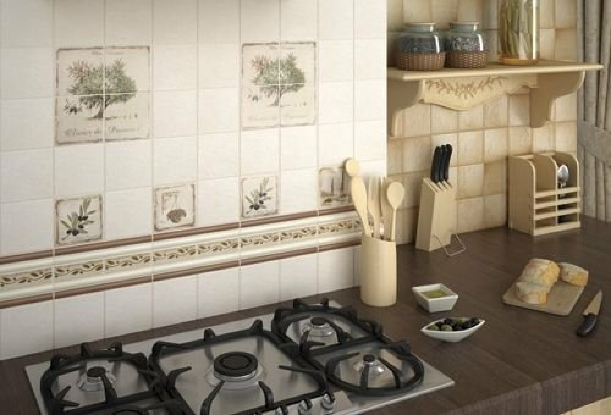 POE003 Карандаш бисер красный 20*1,35 Kerama Marazzi