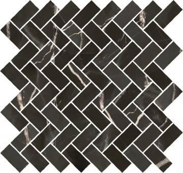 620110000217 Stellaris Absolut Black Mosaico Cross Nat 31.5x29.7 Italon