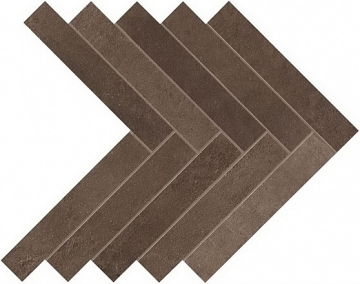 A1DE Dwell Brown Leather Herringbone 36.2x41.2 Atlas Concorde