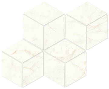 A417 Marvel Calacatta Delicato Mosaico Esagono Matt 30x35 Atlas Concorde