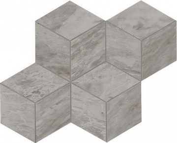 AS2I Marvel Bardiglio Grey Mosaico Esagono Lapp 30x35 Atlas Concorde