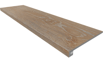 Комплект KW01 Kraft Wood Rusty Beige (Ступень 33x120 структурированный прямоугольный бортик без насечек + Подступенок 14,5x120) Estima