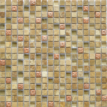 Мозаика ASS 12 Камень и стекло 30.1x30.1 (чип 1.5x1.5) TonoMosaic
