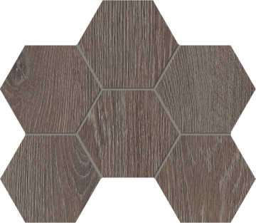 Мозаика KW03 Kraft Wood Wenge Hexagon структурированный 25x28,5 Estima