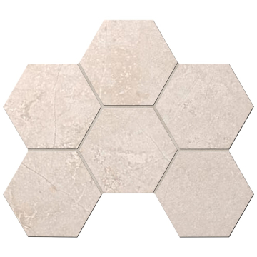 Мозаика MA03 Marmulla Hexagon неполированная 25x28.5 Ametis by Estima