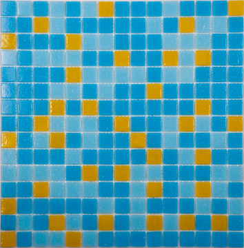Мозаика MIX10 желто-голубой (бумага) 327*327 NSmosaic