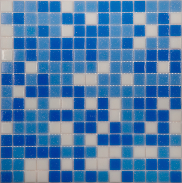 Мозаика MIX14 бело-синий (бумага) 327*327 NSmosaic