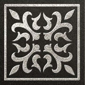 Вставка Палермо черный (серебро) 6х6 Freelite Decor